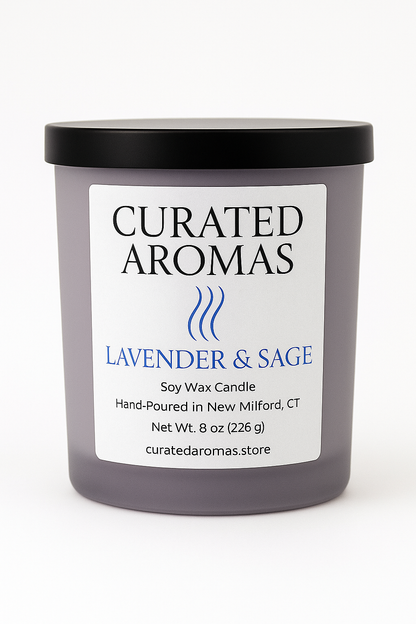 Lavender & Sage – 8 oz soy candle