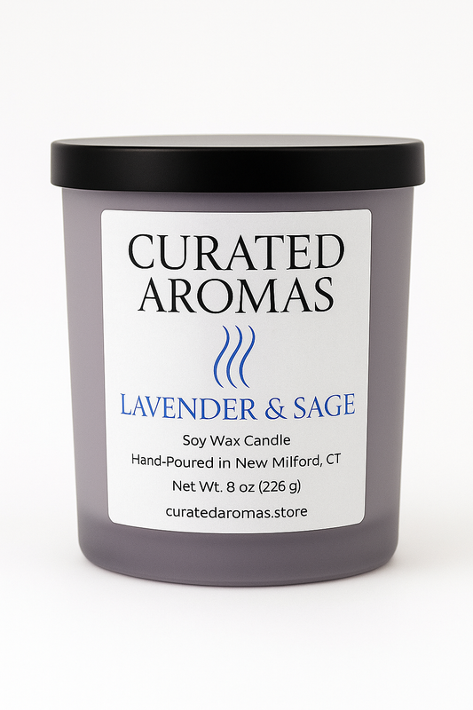 Lavender & Sage – 8 oz soy candle