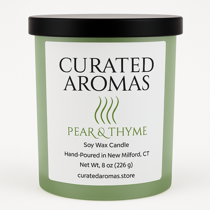 Pear & Thyme – 8 oz soy candle